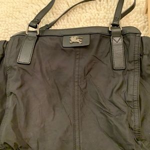Burberry ladies nylon leather bag